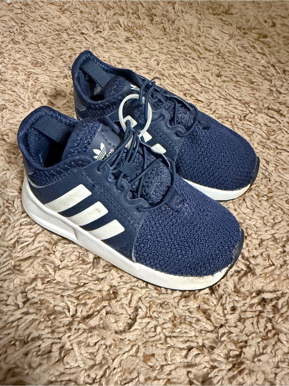 adidas Kids Navy and White Athletic Sneakers